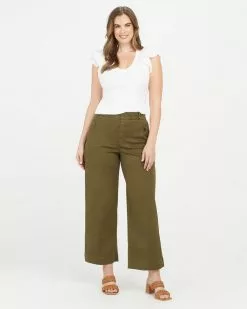 Spanx New Stretch Twill Cropped Wide Leg Pant