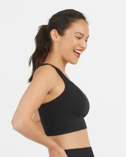 Spanx Seamless Sculpt Chevron Ribbed Longline Medium Impact Sports Bra Activewear 2 Spanx Seamless Sculpt Chevron Ribbed Longline Medium Impact Sports Bra Activewear