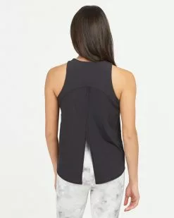 Spanx Go Lightly Ribbed Tie Back Tank Tops + Jackets