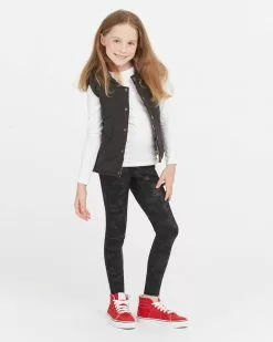Spanx Girls Faux Leather Camo Leggings