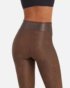 Spanx Faux Leather Snakeskin Leggings
