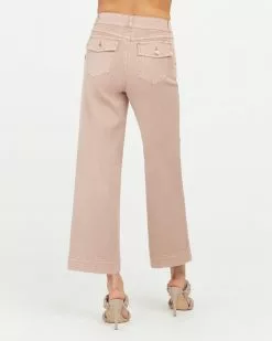 Spanx New Stretch Twill Cropped Wide Leg Pant