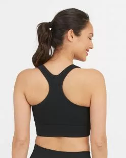 Spanx Seamless Sculpt Chevron Ribbed Longline Medium Impact Sports Bra Activewear 3 Spanx Seamless Sculpt Chevron Ribbed Longline Medium Impact Sports Bra Activewear