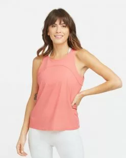 Spanx Go Lightly Ribbed Tie Back Tank Tops + Jackets