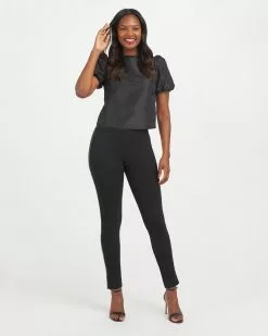 Spanx Clothing The Perfect Black Pant, Ankle Sequin Tuxedo Skinny