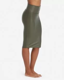 Spanx Faux Leather Pencil Skirt