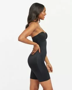 Spanx Shapewear Suit Your Fancy Strapless Cupped Mid-Thigh Bodysuit