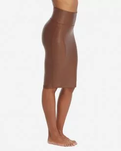 Spanx Faux Leather Pencil Skirt