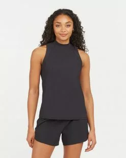Spanx Activewear Go Lightly Ribbed Mock Neck Tank