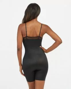 Spanx New Spotlight On Lace Satin Mid-Thigh Bodysuit
