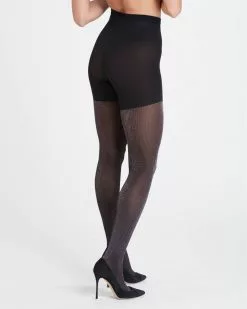 Spanx Tight-End Tights®, Ribbed Shimmer Hosiery