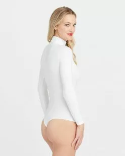Spanx New Suit Yourself Long Sleeve Turtleneck Thong Bodysuit