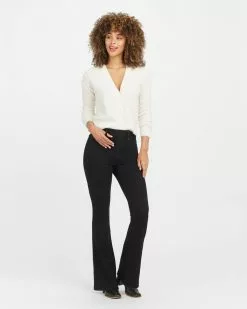 Spanx Flare Jeans, Clean Black Back In Stock
