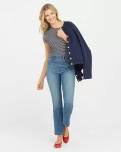 Spanx Ankle Straight Leg Jeans, Vintage Indigo