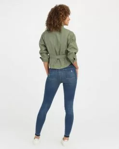 Spanx Distressed Ankle Skinny Jeans, Medium Wash