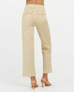 Spanx New Stretch Twill Cropped Wide Leg Pant
