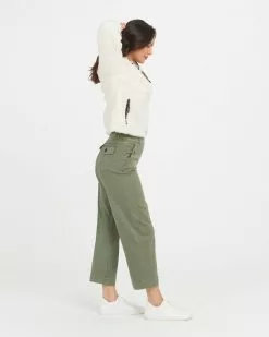 Spanx New Stretch Twill Cropped Wide Leg Pant